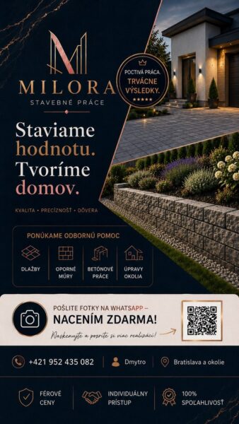 🏡 Dlažby, terasy, múriky, fasády – Senec, Bratislava a okolie